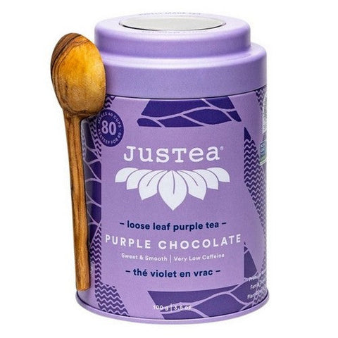 JusTea, Purple Chocolate Loose Leaf Tea, 100 Grams X 6