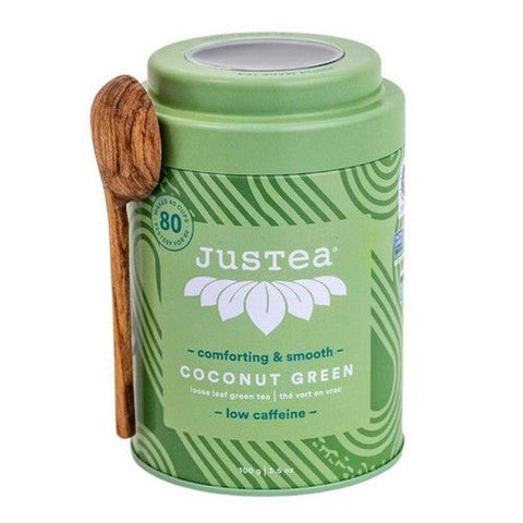 JusTea, Coconut Green Loose Leaf Tea, 100 Grams X 6