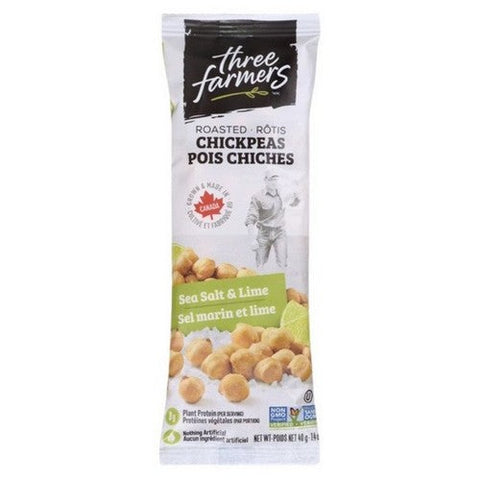 Three Farmers, Chickpeas Roasted Sea Salt And Lime, 40 Grams X 12