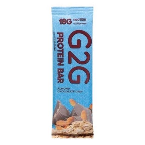 G2G Bar, Almond Chocolate Chip Protein Bar, 70 Grams (Case Of 8)