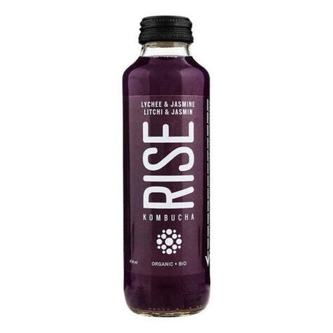 Rise, Organic Lychee and Jasmine Kombucha, 414 Ml (Case Of 12)
