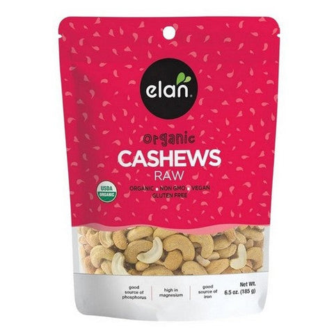 Elan, Organic Raw Cashews, 185 Grams (Case Of 8)