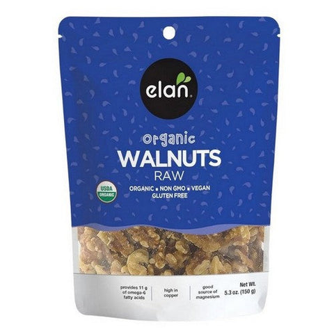 Elan, Organic Walnuts, 150 Grams (Case Of 8)