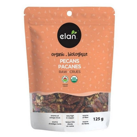 Elan, Organic Raw Pecans, 125 Grams (Case Of 8)