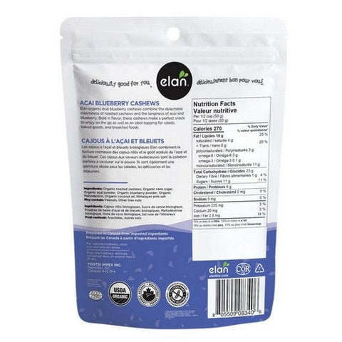 Elan, Organic Acai Blueberry Cashews, 150 Grams (Case Of 8)