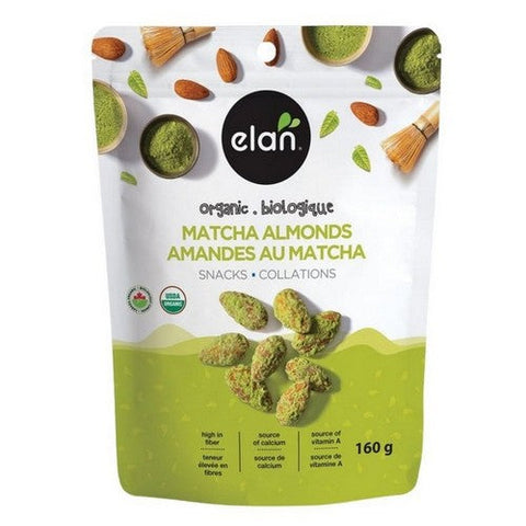 Elan, Organic Matcha Almonds, 160 Grams (Case Of 8)