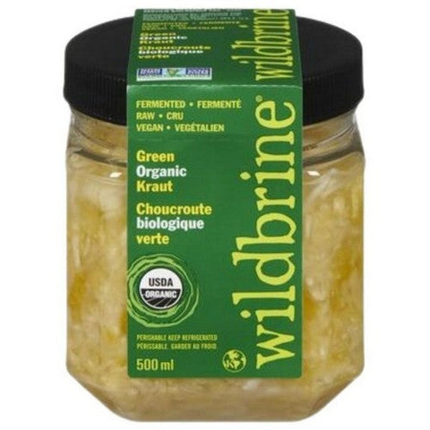 Wildbrine, Organic Green Sauerkraut, 500 MI (Case Of 6)