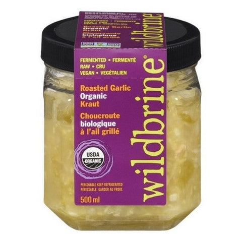 Wildbrine, Organic Roasted Garlic Sauerkraut, 500 MI (Case Of 6)
