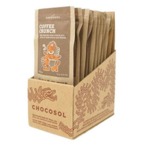 Chocosol, Coffee Crunch Dark Chocolate, 75 Grams (Case Of 10)