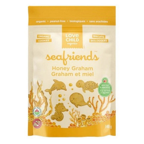 Love Child Organics, Sea Friends Honey Graham Cookies, 140 Gramms (Case Of 12)