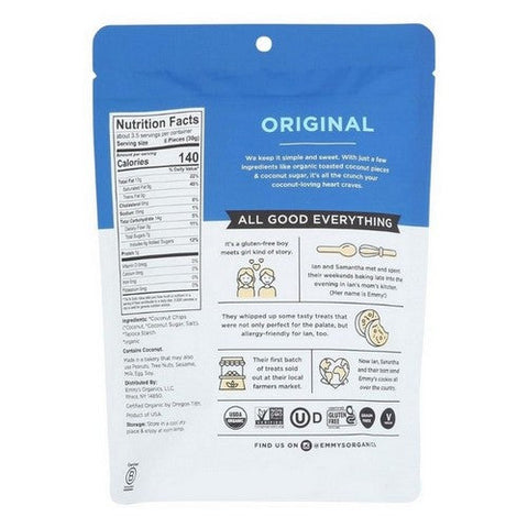 Emmys Organics, Original Coconut Crunch, 3.5 Oz (Case Of 6)
