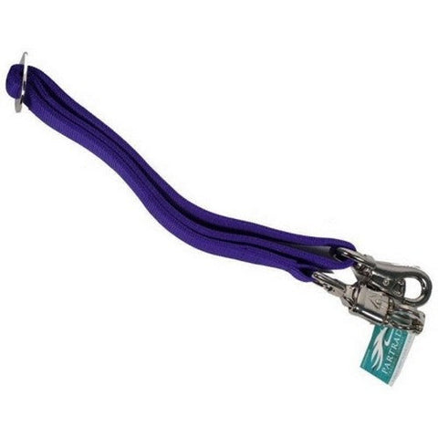 Partrade, Nickel Snap Nylon Web Adjustable Trailer Tie, UP TO 46 Inches, Royal