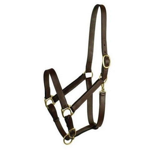 Gatsby, Gatsby Leather Adjustable Turnout Halter, WEANLING,Havana