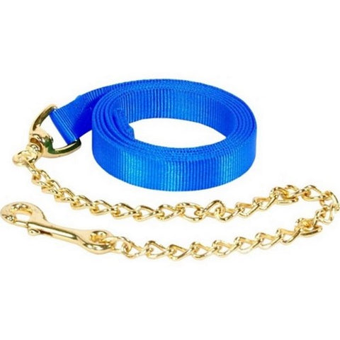 Hamilton, Hamilton Nylon Lead W/Chain & Snap, 7 Feet,Blue