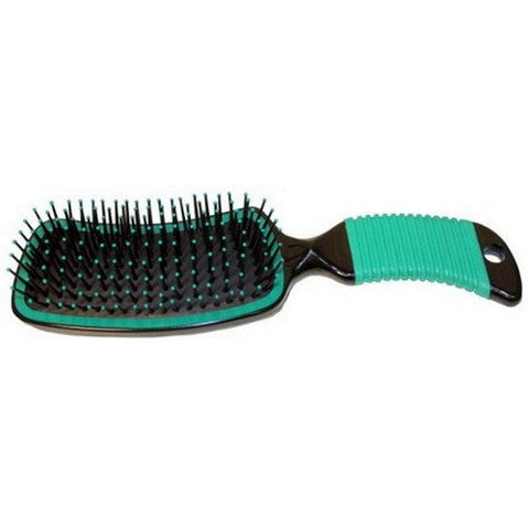 Partrade, Curved Handle Mane & Tail Brush, 9 Inches, Green