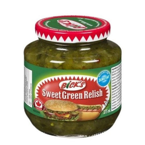 Bick's, Sweet Green Relish, 375 Ml (Case Of 12)