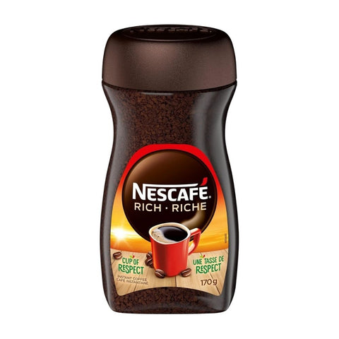 Nescafe, Instant Coffee Rich, 170 Grams (Case Of 12)