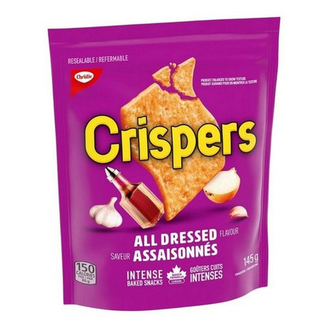 Crispers, All Dressed Crackers, 145 Grams (Case Of 12)