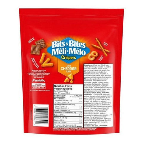 Crispers, Cheddar Flavoured Snack Mix Bits Bites, 145 Grams (Case Of 12)