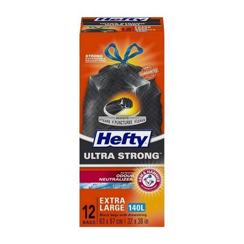 Hefty, Garbage Bags Ultra Strong Extra Large, 12 Count (Case Of 12)