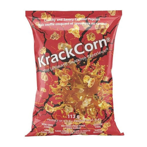 KrackCorn, Caramel Popcorn Crunchy, 113 Grams (Case Of 12)