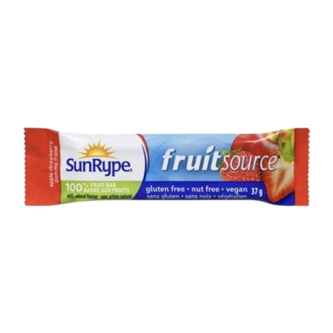 SunRype, Apple Strawberry Fruit Bar Fruitsource, 37 Grams (Case Of 15)