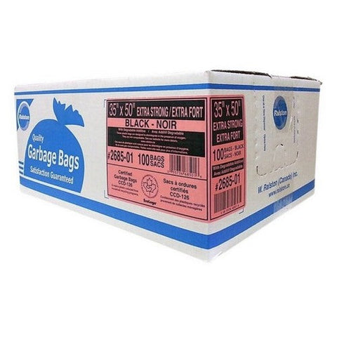 Ralston, Extra Strong Black Trash Bags, 100 Count