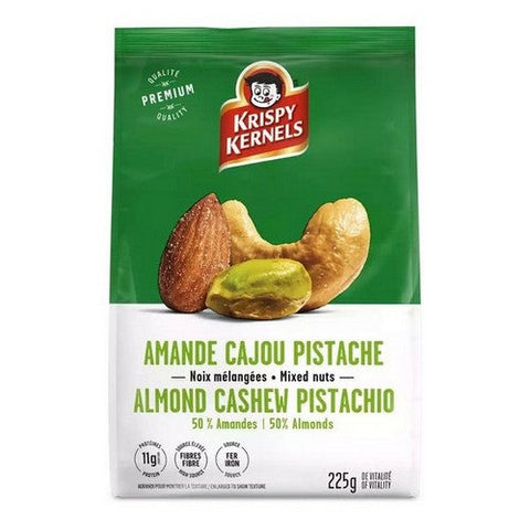 Krispy kernels, Mixed Nuts Almond Cashew And Pistachio, 225 Grams (Case Of 14)