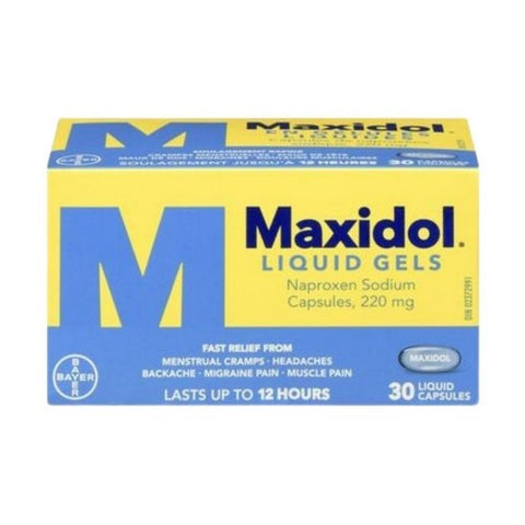 Maxidol, Naproxen Liquid Gel, 30 Caps