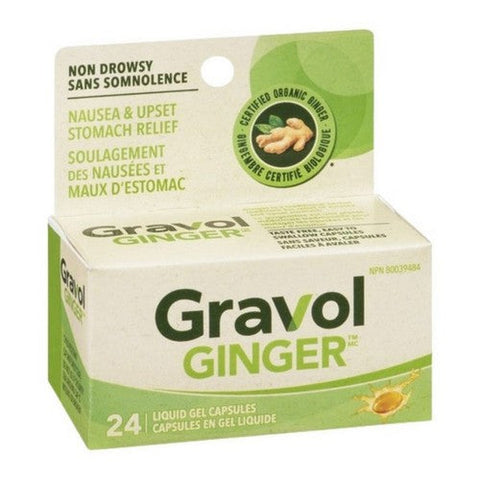 Gravol, Ginger Liquid Gels, 24 Count