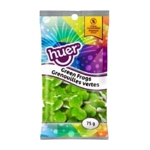 Huer, Green Frogs Gummy Candy, 75 Grams (Case Of 12)