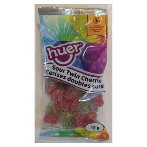 Huer, Sour Twin Cherries, 75 Grams (Case Of 12)