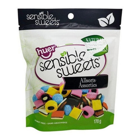 Huer, Sensible Sweets Licorice Allsorts, 170 Grams (Case Of 12)