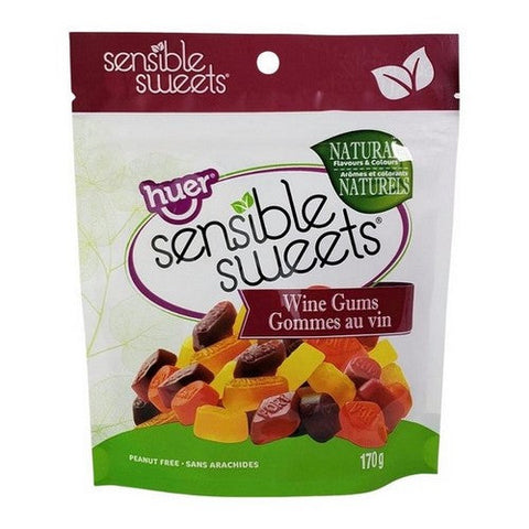 Huer, Sensible Sweets Wine Gums, 170 Grams (Case Of 12)