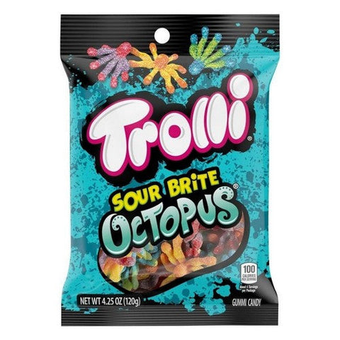 Trolli, Sour Brite Octopus, 120 Grams (Case Of 12)