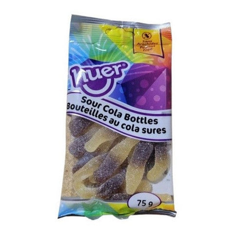 Huer, Sour Cola Bottles Gummy Candy, 75 Grams (Case Of 12)