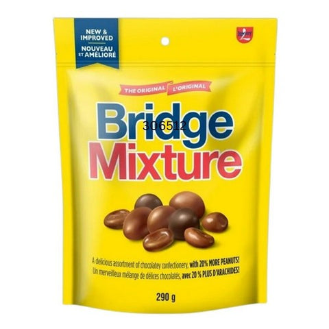 Lowney, Bridge Mixture Chocolate Covered Nuts And Fruit Mix, 290 Grams (Case Of 12)