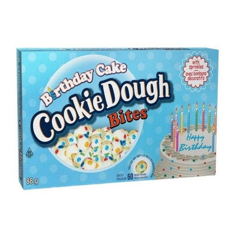 Cookie Dough Bites, Cookie Dough Bites Birthday Cake Theatre Box, 88 Grams (Case Of 12)