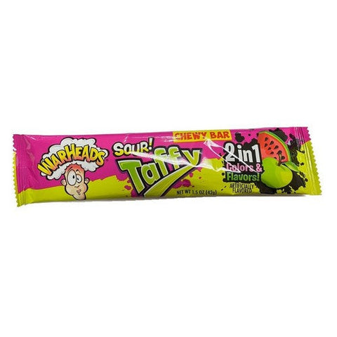 Warheads, Sour Taffy 2 In 1 Chewy, 42 Grams (Case Of 24)