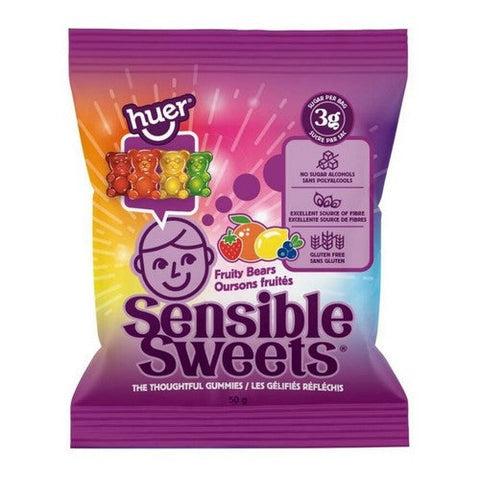 Huer, Sensible Sweets Fruity Bears, 50 Grams (Case Of 12)