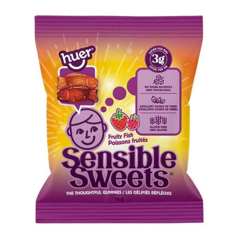 Huer, Sensible Sweets Fruity Fish, 50 Grams (Case Of 12)
