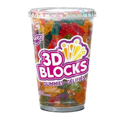Huer, 3D Blocks Gummies Cup, 370 Grams (Case Of 12)