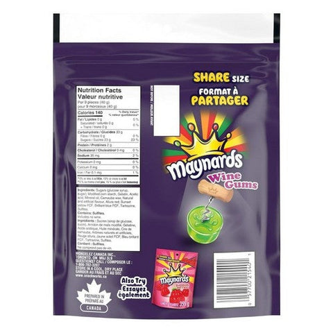 Maynards, Wine Gums Gummy Candies, 315 Grams (Case Of 12)