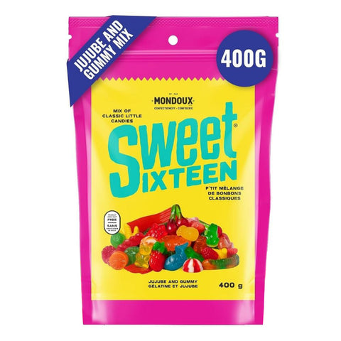 Mondoux, Sweet Sixteen Juby And Gummy Candy Mix, 400 Grams (Case Of 6)