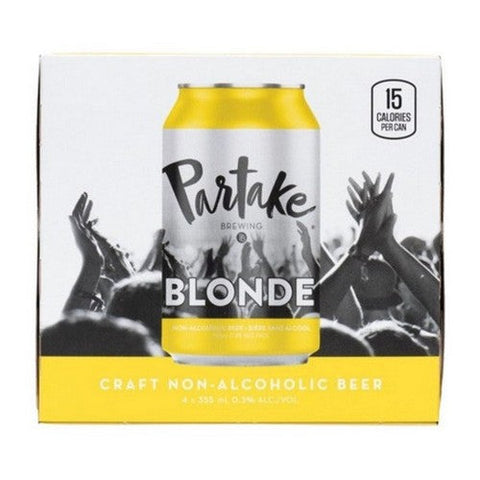 Partake, Non-Alcoholic Beer Blonde, 4 X 355 Ml (Case Of 6)