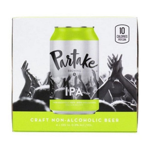Partake, Non-Alcoholic Beer IPA, 4 X 355 Ml (Case Of 6)