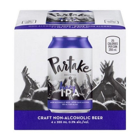 Partake, Non-Alcoholic Beer Hazy IPA, 4 X 355 Ml (Case Of 6)