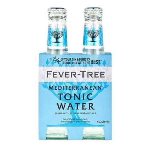 Fever-Tree, Tonic Water Mediterranean, 4 X 200 Ml (Case Of 6)
