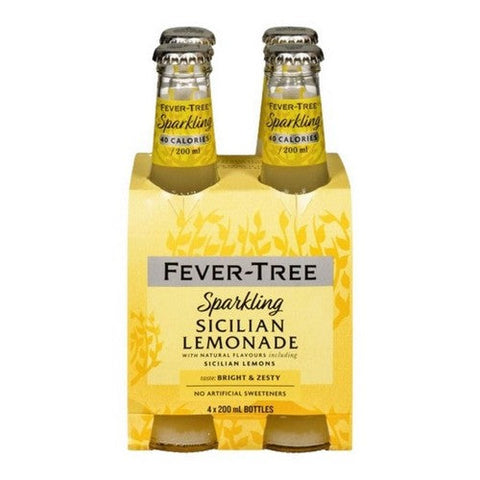 Fever-Tree, Tonic Water Sicilian Lemon, 4 X 200 Ml (Case Of 6)