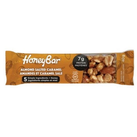 HoneyBar, HoneyBar Almond Salted Caramel, 40 Grams (Case Of 15)